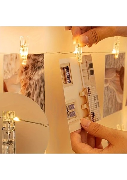 - LED Işıklı 10'lu Fotoğraf Mandalları - Dekoratif Albüm Mandalı, Parti, Doğum Günü, Bebek Yaşı Kutlama modelleri