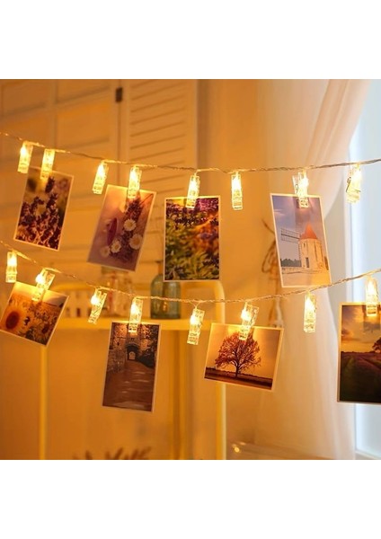 - LED Işıklı 10'lu Fotoğraf Mandalları - Dekoratif Albüm Mandalı, Parti, Doğum Günü, Bebek Yaşı Kutlama indirimleri