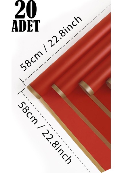 Çiçek Ambalaj Kağıdı 20 Adet Altın Kenarlı Yapay Çiçek Kuru Çiçek Canlı Çiçek Buket Kağıdı fiyatları
