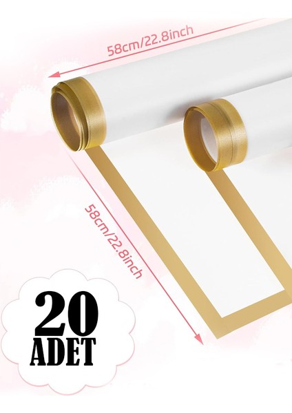 Çiçek Ambalaj Kağıdı 20 Adet Altın Kenarlı Yapay Çiçek Kuru Çiçek Canlı Çiçek Buket Kağıdı fiyatları