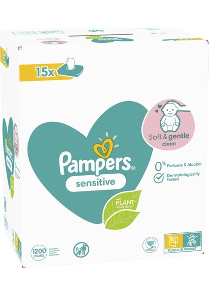 Pampers Sensitive Hassas Islak Bebek Havlusu 52X12 Adet (624 Yaprak)