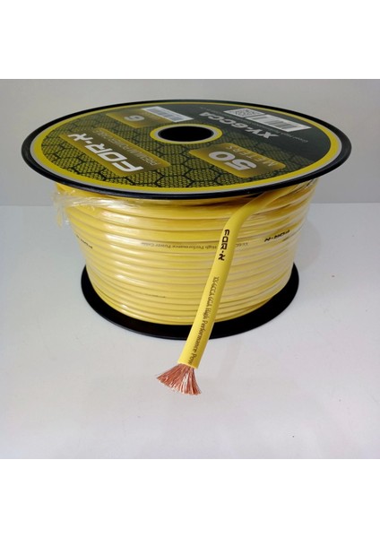 2 Yıl Amfi Tesisat Güç Kablosu 6ga - Xy-6 Cca Oto Anfi 6ga Power Kablosu - 5 Metre