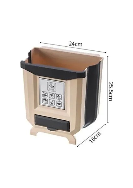 Katlanabilir Askılı Çöp Kovası 9 Lt. modelleri