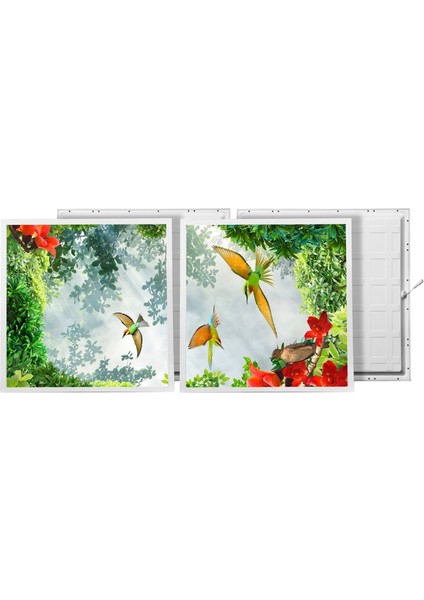 60X60 LED Panel Aydınlatma Armatür Avize Sıva Altı Desenli 1x2 Ikili Grup 46510814SA