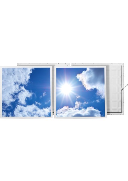 60X60 LED Panel Aydınlatma Armatür Avize Sıva Altı Desenli 1x2 Ikili Grup 46510939SA