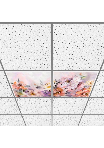 60X60 LED Panel Aydınlatma Armatür Avize Sıva Altı Desenli 1x2 Ikili Grup 46510835SA