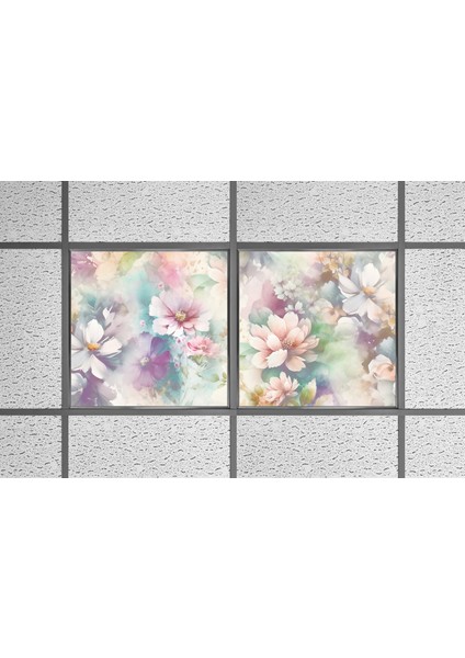 60X60 LED Panel Aydınlatma Armatür Avize Sıva Altı Desenli 1x2 Ikili Grup 46510732SA