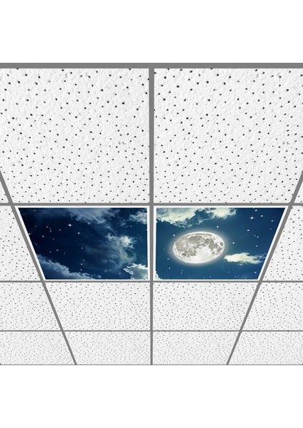 60X60 LED Panel Aydınlatma Armatür Avize Sıva Altı Desenli 1x2 Ikili Grup 46511094SA