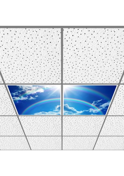 60X60 LED Panel Aydınlatma Armatür Avize Sıva Altı Desenli 1x2 Ikili Grup 46511144SA