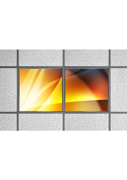 60X60 LED Panel Aydınlatma Armatür Avize Sıva Altı Desenli 1x2 Ikili Grup 46510109SA