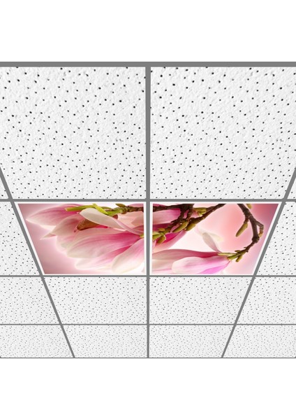 60X60 LED Panel Aydınlatma Armatür Avize Sıva Altı Desenli 1x2 Ikili Grup 46510078SA