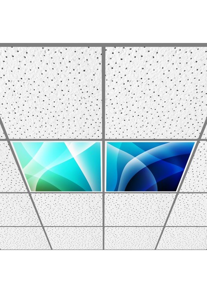 60X60 LED Panel Aydınlatma Armatür Avize Sıva Altı Desenli 1x2 Ikili Grup 46510121SA
