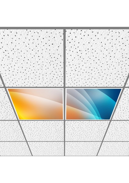 60X60 LED Panel Aydınlatma Armatür Avize Sıva Altı Desenli 1x2 Ikili Grup 46510125SA