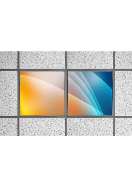 60X60 LED Panel Aydınlatma Armatür Avize Sıva Altı Desenli 1x2 Ikili Grup 46510125SA