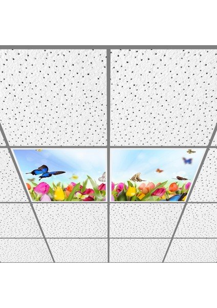 60X60 LED Panel Aydınlatma Armatür Avize Sıva Altı Desenli 1x2 Ikili Grup 46510686SA