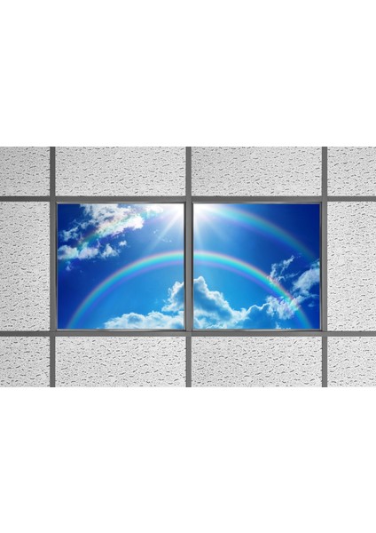60X60 LED Panel Aydınlatma Armatür Avize Sıva Altı Desenli 1x2 Ikili Grup 46511144SA