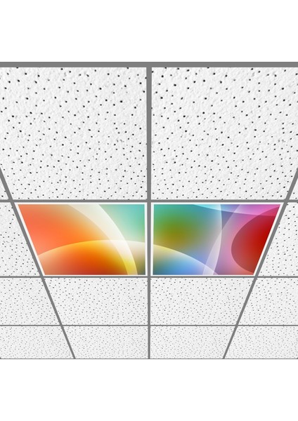60X60 LED Panel Aydınlatma Armatür Avize Sıva Altı Desenli 1x2 Ikili Grup 46510113SA