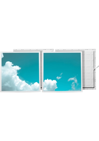 60X60 LED Panel Aydınlatma Armatür Avize Sıva Altı Desenli 1x2 Ikili Grup 46510954SA