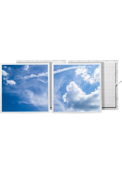60X60 LED Panel Aydınlatma Armatür Avize Sıva Altı Desenli 1x2 Ikili Grup 46511160SA