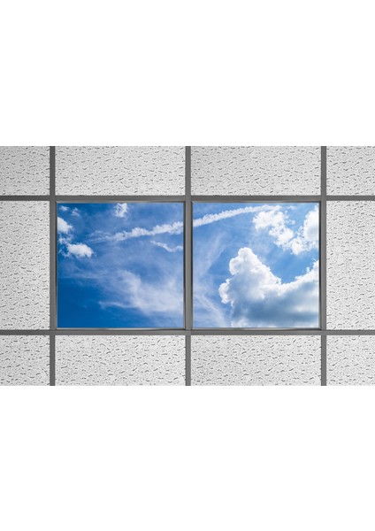 60X60 LED Panel Aydınlatma Armatür Avize Sıva Altı Desenli 1x2 Ikili Grup 46511160SA