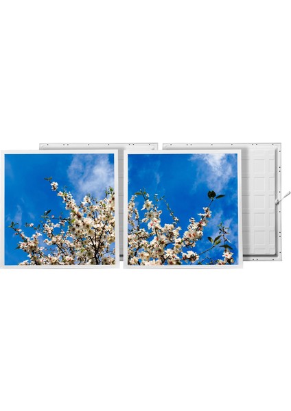 60X60 LED Panel Aydınlatma Armatür Avize Sıva Altı Desenli 1x2 Ikili Grup 46511080SA