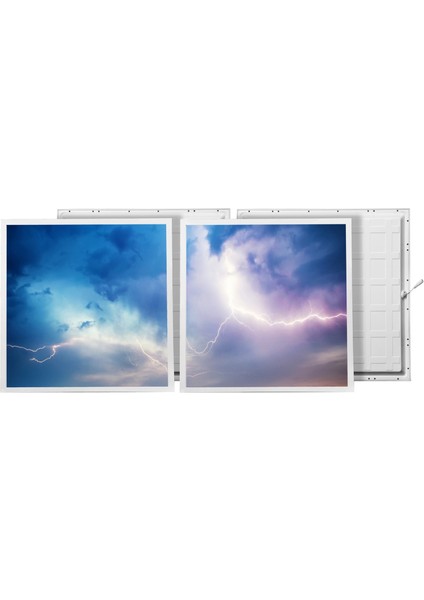 60X60 LED Panel Aydınlatma Armatür Avize Sıva Altı Desenli 1x2 Ikili Grup 46510932SA