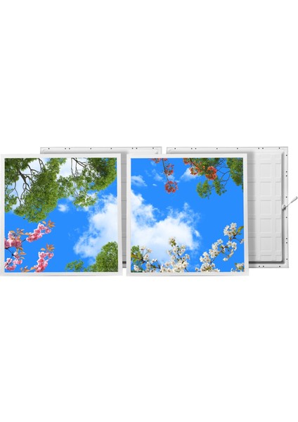 60X60 LED Panel Aydınlatma Armatür Avize Sıva Altı Desenli 1x2 Ikili Grup 46510998SA