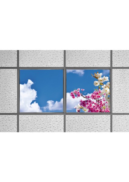 60X60 LED Panel Aydınlatma Armatür Avize Sıva Altı Desenli 1x2 Ikili Grup 46510155SA
