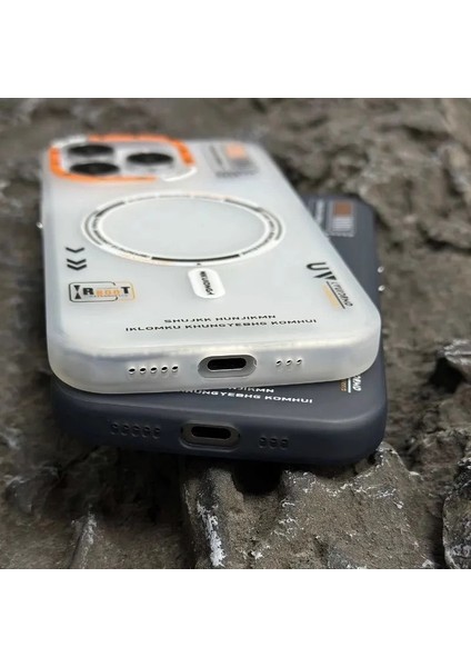 Apple iPhone 12 Pro Uyumlu Mat Magsafe Özellikli Kamera Koruma Çerçeveli Metal Tuşlu Kılıf