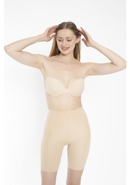 Toparlayıcı Sıkılaştırıcı Lazer Kesim Fajas Dikişsiz Spor Korse Iz Yapmaz Kısa Şort Yüksel Bel Ten