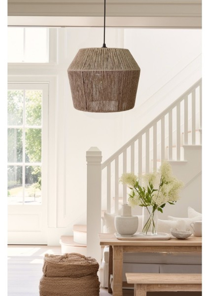 Salon / Oturma Odası Diamante Yute Jüt Avize, Bohem Avize, Rustik Avize, Hasır Avize, Salon Avizesi fiyatları