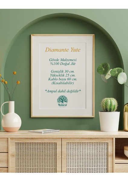 Salon / Oturma Odası Diamante Yute Jüt Avize, Bohem Avize, Rustik Avize, Hasır Avize, Salon Avizesi fırsatları