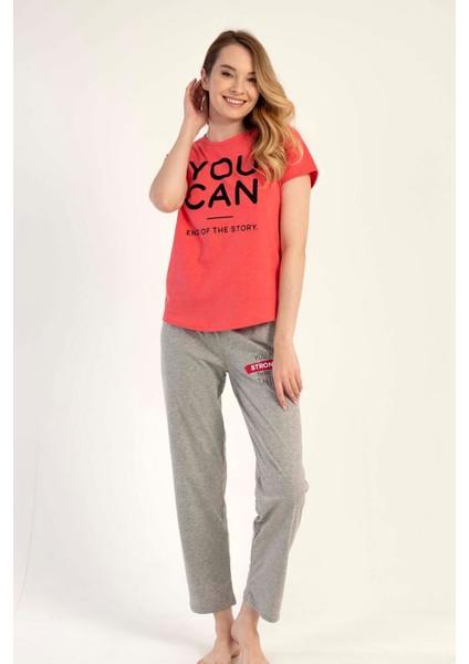 Kadın Narçiçeği Kısa Kollu Yıldız Desenli Bisiklet Yaka Oval Etek Süprem Pijama Takımı modelleri