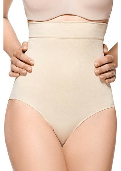 Yüksek Bel Göğüs Altı Silikonlu Underbust Alt Karın Göbek Toparlayıcı Inceltici Kadın Slip Korse