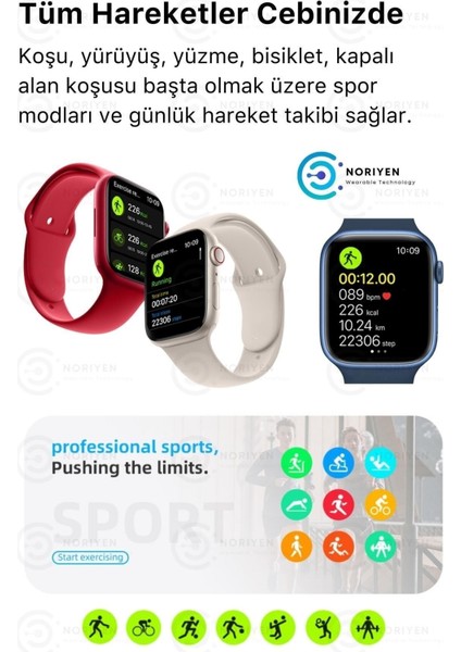 Watch 7 Yeni Nesil Spor ve Sağlık Sensörlü T700S Akıllı Saat