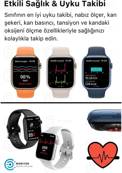 Watch 7 Yeni Nesil Spor ve Sağlık Sensörlü T700S Akıllı Saat