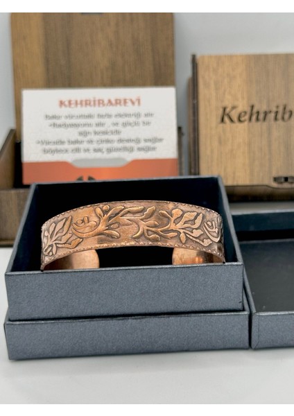 Zeytindalı Model Saf Bakır Bileklik