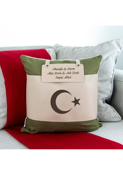 Ay Yıldız Sevdalıları Için, Isme Özel Kişisel Yastık, Çok Değerli, Anlamlı ve Unutulmaz Hediye