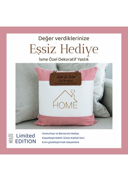 Isme Özel Hediyelik Yastık, Ev Desenli, Evlilik Teklifi Yastığı, Yıllarca Unutulmaz Bir Hediye