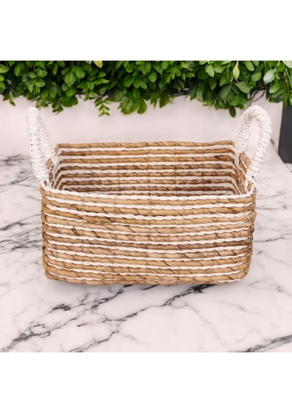 El Yapımı Doğal Muz Lifi Sepet 23x32x16 Cm Banyo, Mutfak, Oturma Odası, Yatak Odası Için Oceanpoint indirimleri