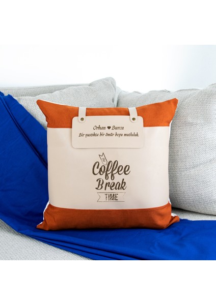 Kahvesiz Yapamayanlar Için Harika Bir Hediye, Isme Özel Kişiselleştirilebilir, Coffee Yazılı Yastık