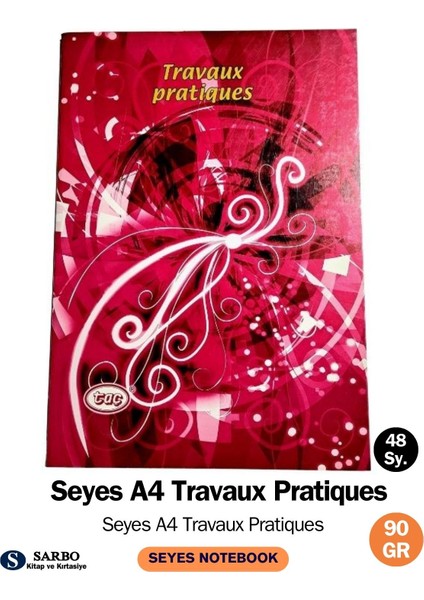Fransız Seyes A4 Travaux Pratiques 48 Sy. Karton Kapak
