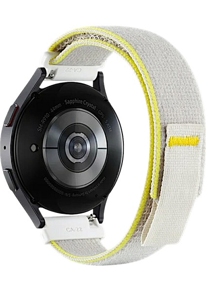 20 mm Universal Trail Loop Cırtlı Bant Kordon Gri Sarı