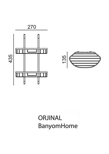 Paslanmaz Pirinç Duşakabin Için 2'li Oval Șampuanlık Banyo Rafı fiyatları