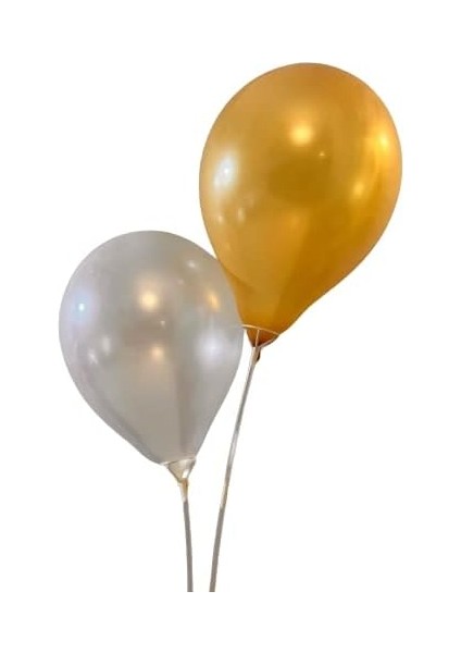 Good Stuff - 2 Renkli 20'li Balon (Gold-Beyaz)