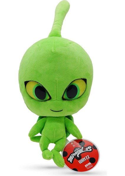 Ladybug Kwami Mon Ami Wayzz 24 cm Bebek Peluşu, Reçine Gözlü, Parlak Parlak Peluş, Detaylı Dikiş (Wyncor)