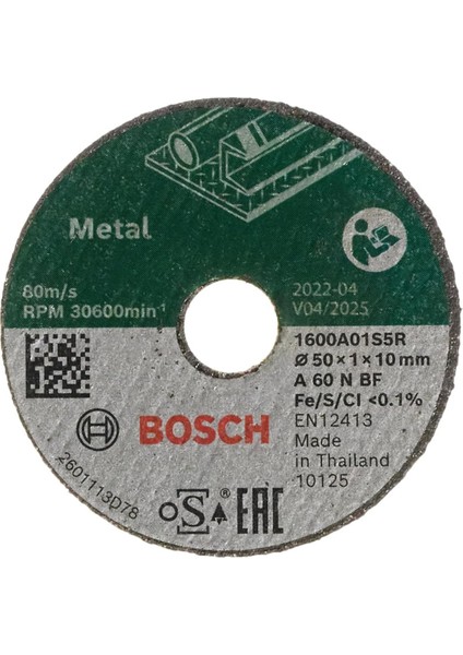 Professional 3 Adet Kesme Diski (Metal İçin, Çap 50 Mm, Aksesuar Bosch Professional Easycut & Grind)