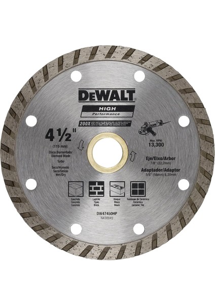 DW47450HP Elmas Disk, Metalik, 1 Adet
