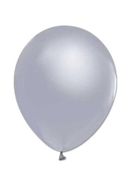 Marifetlerim - Metalik Gümüş Balon Balon 12 Inch 5 Adet