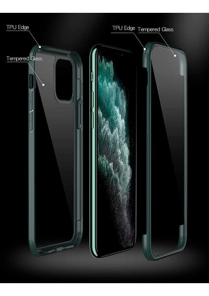 iPhone 11 Pro Max 360 Derece Koruma Sağlayan Çift Parçalı Dor Premium Kılıf